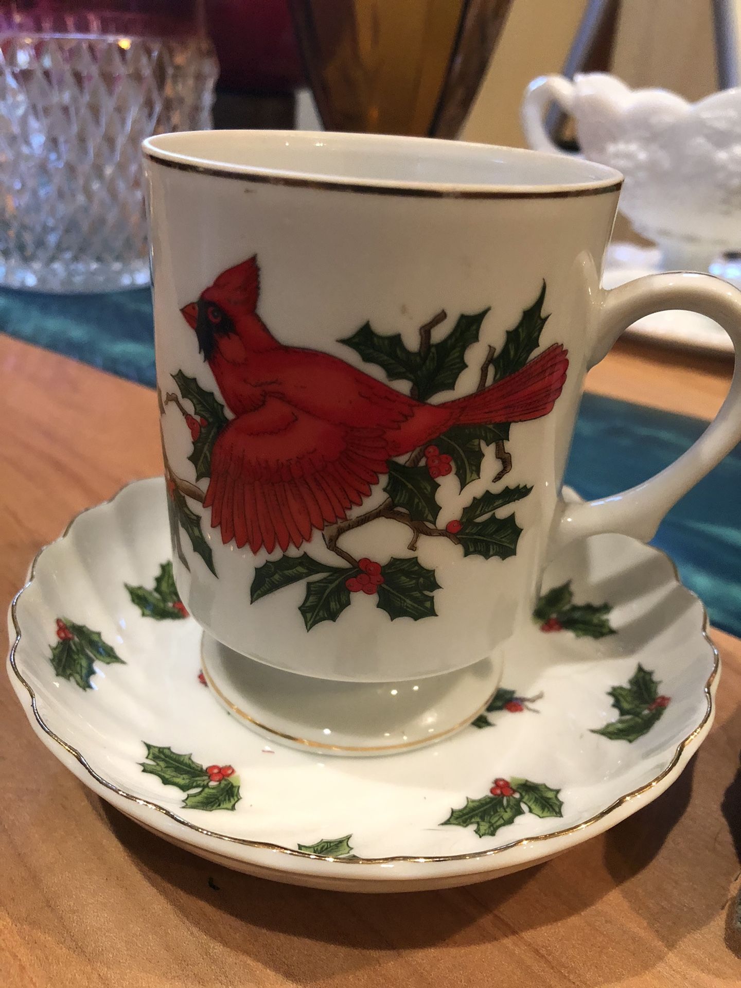 Vintage Red Cardinal Lefton China