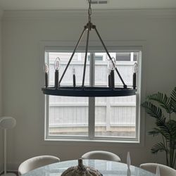 Dining Room Chandelier - Round with Bulb Candles