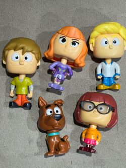 Scooby Doo Bobble Head Set McDonald's Happy Meal Toy Shaggy Velma  Fred lot of 5