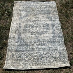 Entice 4x6 Blue Grey Area Rug 