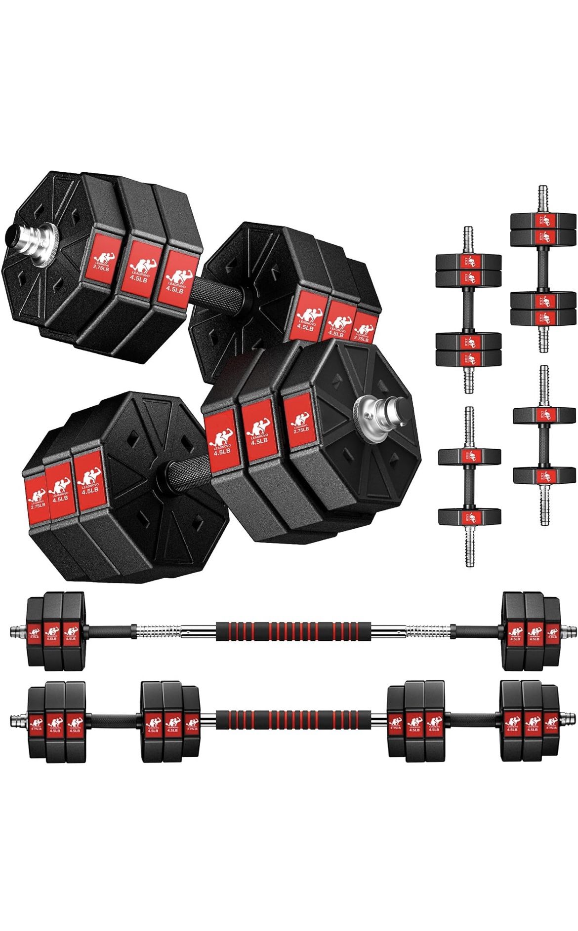 44Lbs - 3 in 1 Adjustable Weights