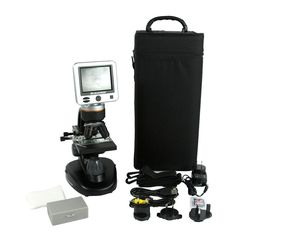 Celestron – LCD Digital Microscope II – Biological Microscope with a Built-in 5MP Digital Camera – Adjustable Mechanical Stage –Carrying Case and 1GB 