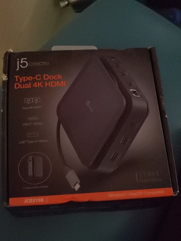 J5 Type C Dock Dual 4K HDMI