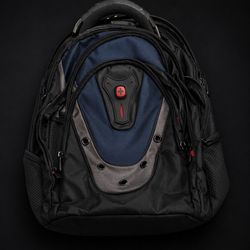 Wenger SwissGear Ibex 17-Inch Laptop Backpack - Black/Blue/Gray