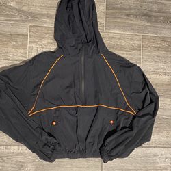 Cropped Black Windbreaker