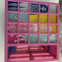Vintage Pink Barbie Doll Accessory Trunk Case - Mattel Wardrobe Closet