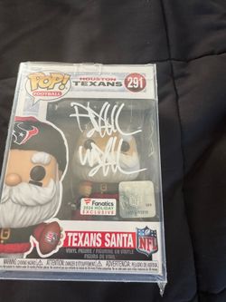 Paul wall  Houston  Texans  Santa   Signed Funko pop