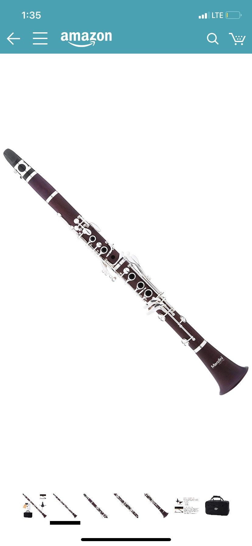 Mendini rosewood clarinet