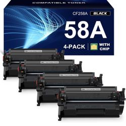 58A Toner Cartridge Black (with chip) Compatible Replacement for HP 58A CF258A 58X CF258X Work with HP LaserJet MFP M428fdw M428fdn M428dw Pro M404n M