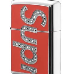 Supreme x Swarovski Red Zippo Lighter