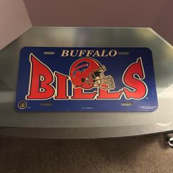 Old Buffalo Bills Plastic License Plate 1998