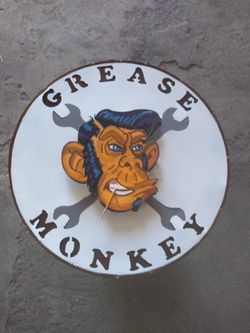 Mechanic Hot Rod Shop Handcrafted Recycled Metal Sign Hand-Painted