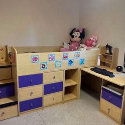 Kids Twin Bed Captain Berg With Table As New