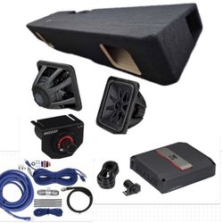 SIERRA AND SILVERADO 2019-2025 BASS PACKAGE KICKER AUDIO INSTALLED
