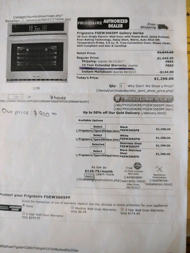 Single Oven For Sale