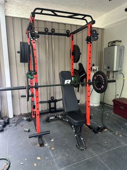 Gym Power Rack With Weights