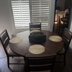 Beautiful 5 Piece Living Spaces Dining Table Set