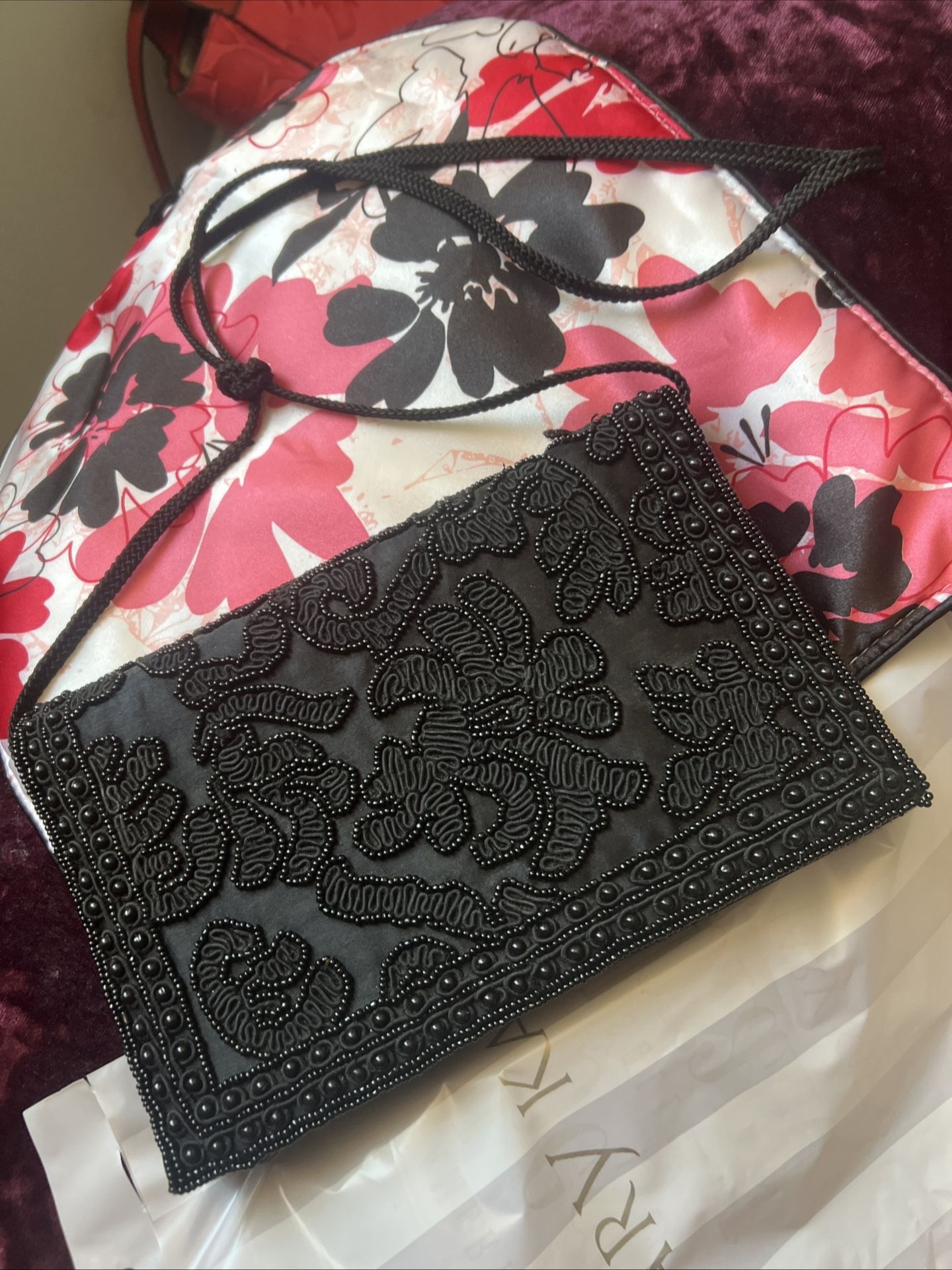 Elegant Black Beaded Women’s Bag