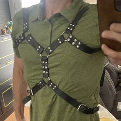 Men’s Faux Leather Chest Harness