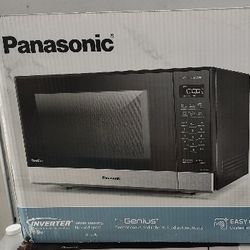 Panasonic 1.2 cu ft Microwave Oven Stainless Steel Black Countertop Inverter Genius Sensor NN-SN65HS 
