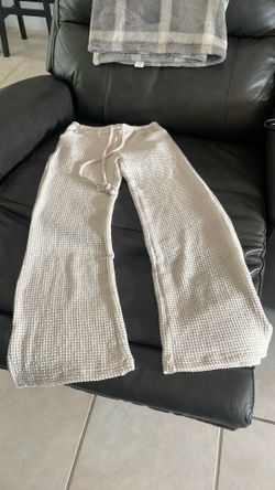 Beige Knit Pants with lined shorts -XS