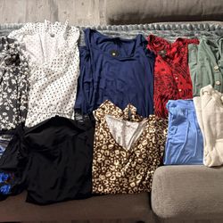 Women’s tops clothing lot – 10 stylish pieces, casual to dressy, great condition