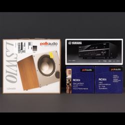 Home Audio Surround Sound System with In-Ceiling Speakers