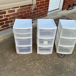 Three Storage Items With Draws, In Good Conditions (NO SHIPPING) One For $10 , Three For $20)