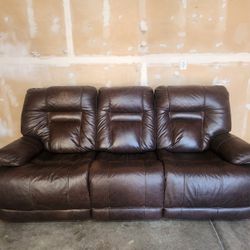 Ashley Brown Leather Electric Recliner