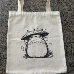 Hand drawn Totoro Canvas Tote bag