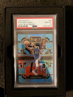 Stephen Curry 2023 Select Light Blue Prizm PSA 10
