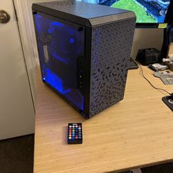 FAST Custom Built Gaming PC / AMD Ryzen 1700 8 Core CPU / 16GB RAM / Radeon RX 5500 4GB GPU / 512GB SSD / RGB LEDs / Windows 11 Pro