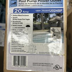 Midwest pool power outlet 20 amp New in the box.  I have 3 available  