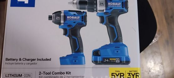 New 24 Volt Kobalt Two Tool Combo Kit