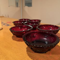 Ruby Red Avon Bowls 