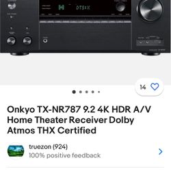 Onkyo AV Home Receiver Dolby Atmos THX CERTIFIED 