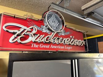 Budweiser neon sign