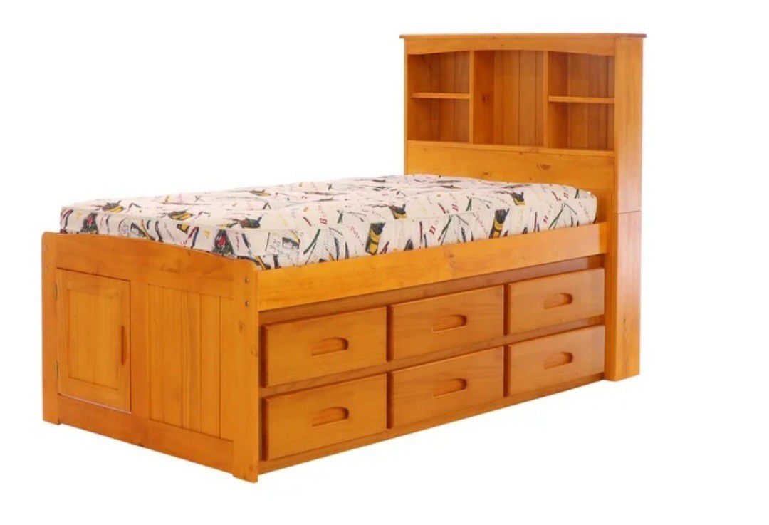 Twin Size Storage Bed with drawers 
