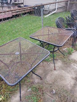 2 sets of iron outdoor furniture