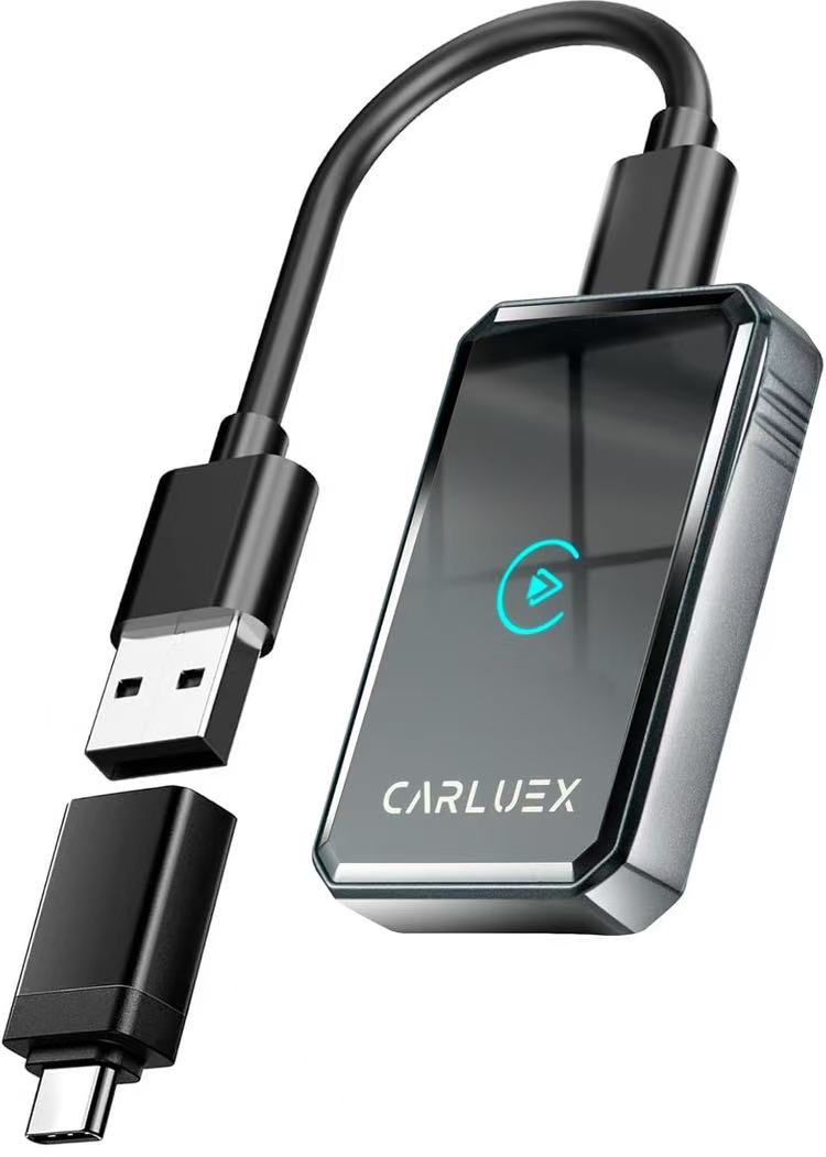 2 in1 Wireless CarPlay Adapter for Apple & Android Auto Adapter 2025 - Bluetooth with Millisecond Fast Connection, Wired to W++ Compatible with Origin