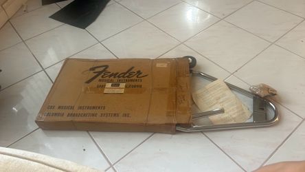 vintage 1960s Fender FS-1001 Amplifier Stand Dolly with its original box with original paperwork