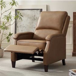 Leather reclining chair with Soft armrest, home theater seat with backrest Adjustable and lumbar support, single sofa for adults, Rest chair