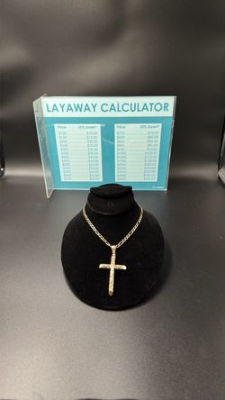 14k figaro with cross