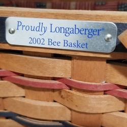 Longaberger 2002 BEE BASKET with Fabric