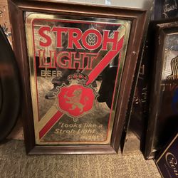 Stroh Light Beer Mirror