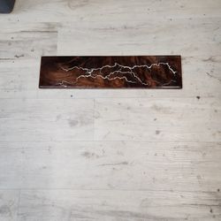 Wood Burn Resin Fill Art