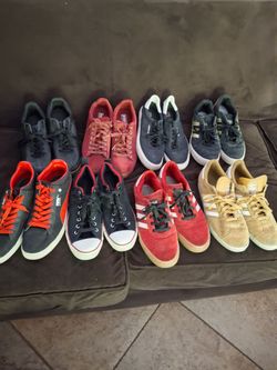 GREAT DEAL ON MENS SIZE 12 SHOES BUNDLE! 8 PAIRS FOR $75 FIRM!(3 Puma, 3 Adidas, 1 Converse!)
