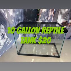 10 GALLON REPTILE TANK $20