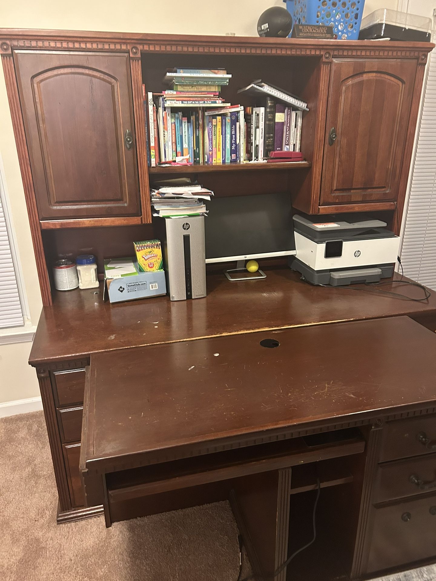 L Shaped Solid Wood Desk