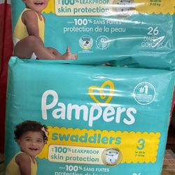Pampers Diapers Size 3 Swaddlers